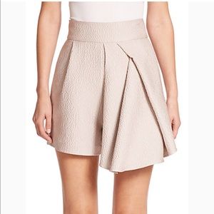 TIBI Corazon Draped Jacquard Shorts in Blush Haze